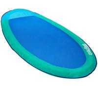 SwimWays Spring Float Inflatable Pool Lounger with Hyper-Flate Valve, Aqua