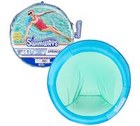 SwimWays Spring Float Premium Papasan Pool Lounger for Swimming Pool, Inflatable Pool Floats Adult with Fast Inflation for Ages 15 & Up, Sky Blue