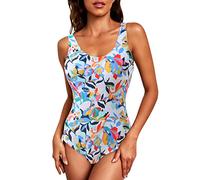 Swimwear for Women Over 50 Best Bathing Suits for Curvy Bodies Gifts for Women Birthday Unique Suitable for Office Women's Popular Swimsuit Vest Flower Print Swimsuit Outlet Clearance UK