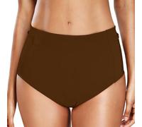 Swimwear for Women Surf Printed Quick Dry Bikini Bottom Retro Tummy Control Solid Swim Shorts Female Classic Athletic Swimwear(Brown, M)