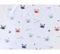 Swimwear Jersey Recycled Fabric Material Happy Crabs 1MTR