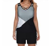 Swimwear Womens 2 Piece Swimsuits Tankini Set Swimming Costume Sexy Printed Comfortable Beach Swimdress Supportive Beachwear Active Ladies Swimming Tops Bottom Vintage UK Dark Gray