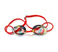 Swimz ATOM low profile Mirrored Racing/Training goggles - Blue/Red
