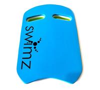 Swimz Senior Club Kickboard - Blue/White/Lime - EVA Foam, Ergonomic Hand Grips, 43×28cm - Swimming Training Aid for Adults & Teens
