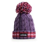 SWIMZI Berries Cable Knit Reflective SuperBobble Beanie Hat Pink