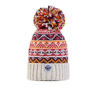 SWIMZI Cream Cherry Fairisle Knit Super Bobble Hat