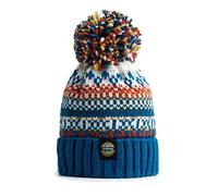 SWIMZI Fjord Nordic Knit Reflective Super Bobble Beanie Hat Blue