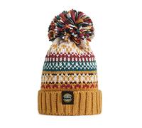SWIMZI Mustard Traditional Nordic Knit Super Bobble Hat