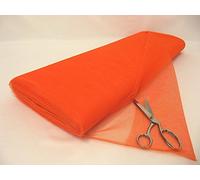 Swincraft2 Dress Net 100% Polyester Tulle Fabric Material-Flame Orange, 40Mtr 4000cm x 150cm