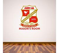 Swindon Town FC Crest and Personalised Name Wall Sticker (120cm Height x 100cm Width)