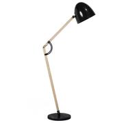 Beliani Floor Lamp Hetton Adjustable Wood Black