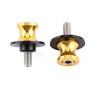 Swing Arm Spool, 2PCS 6/8/10mm Motorcycle CNC Rear Stand Swing Arm Spool Sliders Stand Swingarm Bobbins(8mm Yellow)