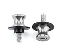 Swing Arm Spool, 2PCS 6/8/10mm Motorcycle CNC Rear Stand Swing Arm Spool Sliders Stand Swingarm Bobbins(8mm Silver)