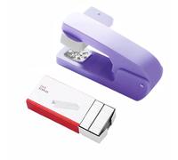 Swing-Arm Swivel Stapler, 360 Degree Rotate Booklet Stapler with 1000 Staples for Home School Office (Gradient Purple)