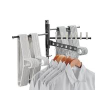 Swing Arm Towel Rack,4-Arm Swivel Towel Racks for Bathroom | Swing out Aluminum Hanger Organizer Space-Saving for Locker Room Shower Room Apartment Kitchen Balcony