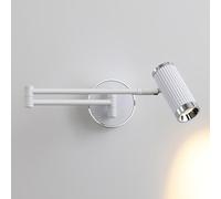Swing Arm Wall Sconce Modern Nordic 5W Led Wall Lamp, Hardwired Wall Light Fixtures for Bedside Reading Light Spotlight, 355° Rotatable Wall Mounted Reading Light