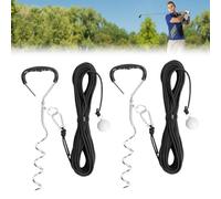 Swing Away Golf Ball on a Rope,Golf Ball on a String,Golf Swing Trainer Aid,Golf Practice Equipment for Mastering Rhythm,Portable Golf Training Tool for Drivers and Irons for Backyard Practice(2pcs)