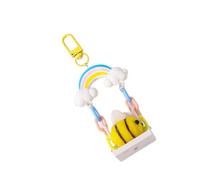 Swing Bees/Pigs Bag Charms For Purse Backpack Decorations Purse Charm Car Keyrings Animal Charms Handbag Accessories Bag Pendant Charm