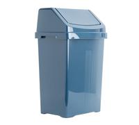 Swing Bin Large 50 Litre Kitchen Bin with Swing Lid Plastic Flip Top Waste Bin for Strong & Compact Trash Bin for Home, Bathroom, Office or Under Counter Use - Durable & Easy to Clean (Navy)