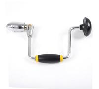 Swing Bit Brace with 4 Jaw Chuck, Hand Crank Drill Holes, Woodworking Tool, Carpenters Brace for Wood Plastic Acrylic Circuit Board Punching,10in, Black