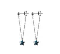 Swing Blue Crystal Stars Drop Earrings Sparkling Dangle Earrings for Women Jewelry