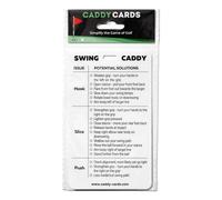 Swing Caddy - Golf Swing Tips Bag Tag - Pocket Training Aid for Hooks, Slices & Topped Shots - Dual-Sided Golf Reference Card to Shoot Lower Scores