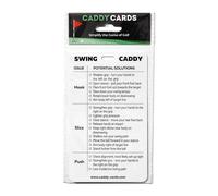 Swing Caddy The Golf Swing Tips - Bag Tag Accessory - Golf Swing Analyzer - Pocket Training Aid - Dual Sided - Shoot Lower Scores!