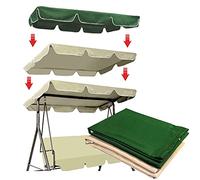 Swing Canopy Hammock Cover, Waterproof Heavy-Duty 600D Oxford Cloth Garden Swing Top Replacement Canopy Cover Sun Shade for Outdoor Patio Yard Park Porch Bal(Size:77x49x6inch/195x125x15cm,Color:Beige)