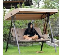 Swing Canopy Replacement Cover, 210D All Weather Protection Deluxe Waterproof UV, 3 Seat Porch Swing Canopy Replacement, Garden Furniture Covers