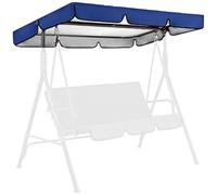 Swing Canopy Replacement Cover, Swing Top Cover, 600D Thicken Oxford Waterproof Replacement Fabric for Outdoor Garden Swing 2/3 Seater Chair(Blue,75*52*6in/190*132*15cm)