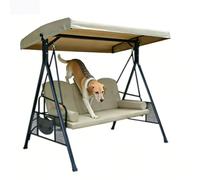 Swing Canopy Replacement Top, Beige Patio Swing Canopy Replacement For 2-Seater And 3-Seater Swings(Three-seater,198 X 125 X 18cm (78.0 X 49.2 X 7.1 inch))