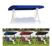 Swing Canopy Replacement Top CoverWaterproof Sun e for 2/3 SeaterSwing Ideal for Deck & Backyard Use (Blue 83x48x9in)