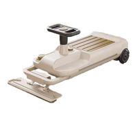 swing car Kids Go Kart Electric Wiggle Car Floor Cleaning Function Outdoor Ride On Toy for Ages 3 and Up wiggle car(Khaki)