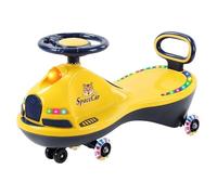 Swing car Load 140 KG Wiggle Scooter With LED Flashing Wheels Flexible Steering Ride On Toys For Outdoor Ride on toys(Gelb)