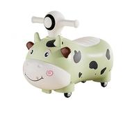 Swing car Ride On Push Car Low Noise Riding Toy Children Ride On Party Toy Music Lights Under Seat Storage Ride on toys(Grn)