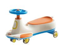 swing car Wiggle Car For Kids Ride On Toy Silent Flashing Wheel Built-in Storage Compartment, Load-bearing 90kg For Ages 3 And Up wiggle car(Colorful)