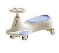 swing car Wiggle Car For Kids Ride On Toy Silent Flashing Wheel Built-in Storage Compartment, Load-bearing 90kg For Ages 3 And Up wiggle car(Sky blue)