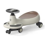 swing car Wiggle Car For Kids Ride On Toy Silent Wheel Sound And Light Music Model For Ages 3 And Up wiggle car(Gray)