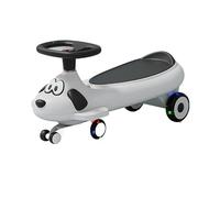 Swing car Wiggle Car With Music Lights Anti-Rollover Twist Car Swing Silent Flashing Wheels Durable Ride on toys(Nero)