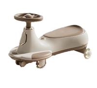 Swing Car, Wiggle Car with Storage Compartment PU Wheels 90kg for Ages 3+ Multicolor(Brown)