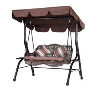 Swing Chair Canopy Replacement 3 Seater Canopy Waterproofed Tent Sunshade Camping Roof Replacement Garden Supplies Fabric Sun Shad(Color 4,M)