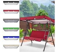 Swing Chair Canopy Replacement - Waterproof Oxford Cloth Cover for 2 or 3 Seater Garden Swing, Durable and Weather Resistant, 190x132x15cm