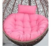 Swing Chair Cushion Soft Thick Egg Chairs Cushion, Includes Head Pillow Breathable Hammock Chairs Hanging Baskets Machine Washable Perfect for Relaxing in Garden Patio or Living Room,NO06,120cm