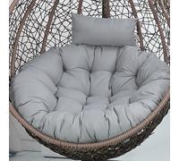 Swing Chair Cushion Soft Thick Egg Chairs Cushion, Includes Head Pillow Breathable Hammock Chairs Hanging Baskets Machine Washable Perfect for Relaxing in Garden Patio or Living Room,NO14,120cm