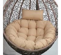Swing Chair Cushion Soft Thick Egg Chairs Cushion, Includes Head Pillow Breathable Hammock Chairs Hanging Baskets Machine Washable Perfect for Relaxing in Garden Patio or Living Room,NO15,120cm