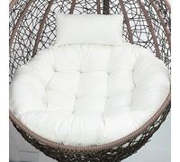 Swing Chair Cushion Soft Thick Egg Chairs Cushion, Includes Head Pillow Breathable Hammock Chairs Hanging Baskets Machine Washable Perfect for Relaxing in Garden Patio or Living Room,NO17,120cm