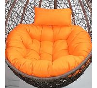 Swing Chair Cushion Soft Thick Egg Chairs Cushion, Includes Head Pillow Breathable Hammock Chairs Hanging Baskets Machine Washable Perfect for Relaxing in Garden Patio or Living Room,NO10,100cm