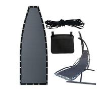 Swing Chair Replacement Cloth - 197 Cm Seat Fabric Cover, Durable Wear Resistant Pad, Comfortable Garden Furniture Accessory, Black Outdoor Cushion | Perfect Fit Swing Seat Replacement for Yard