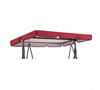 Swing Chair Sunshade, Waterproof Swing Cover, 2 & 3 Seater Swing Canopy Replacement, 190T Waterproof Silver-coated Oxford Cloth, Of Colors For You To Choose From(Red 195 x125x15cm)