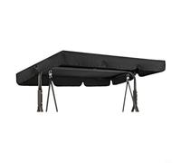 Swing Chair Sunshade, Waterproof Swing Cover, 2 & 3 Seater Swing Canopy Replacement, 190T Waterproof Silver-coated Oxford Cloth, Of Colors For You To Choose From(Black 142x120x18cm)